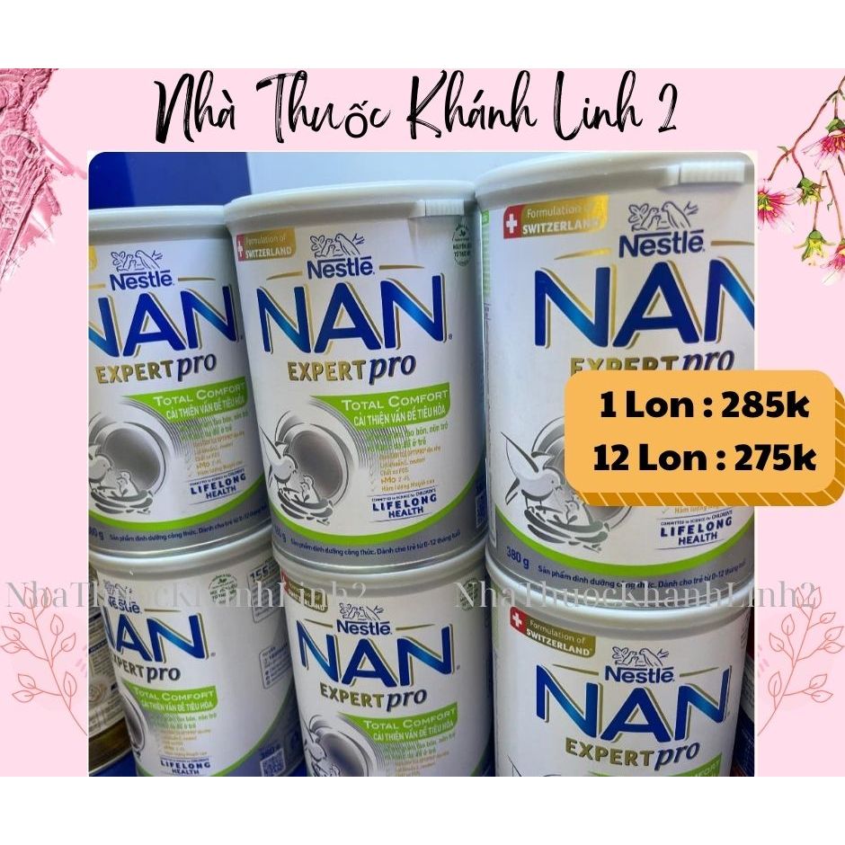 🌺 2 Lon Sữa Bột Nestlé NAN Expert Pro Total Comfort 380g - Cải thiện tiêu hóa, nôn trớ