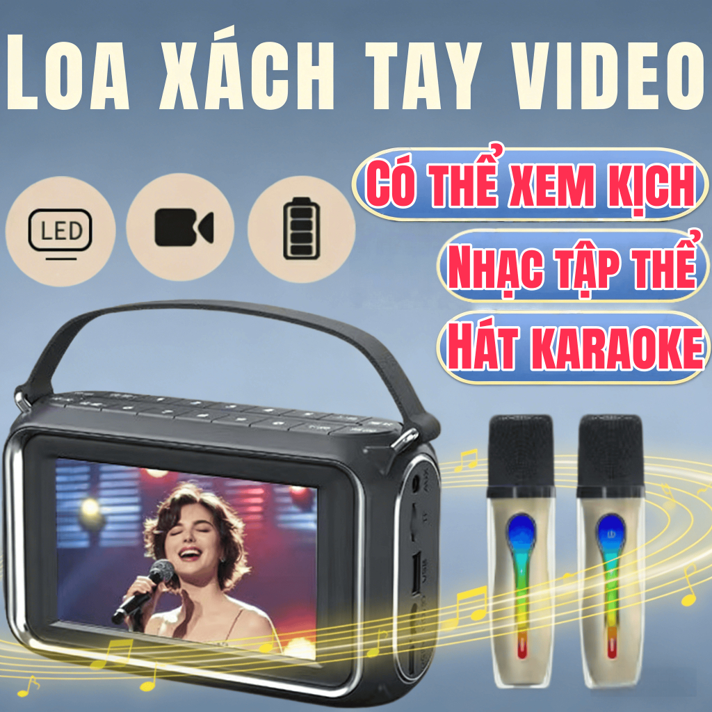 Speakers loa bluetooth karaoke micro karaoke bluetooth loa mini loa bluetooth bass mạnh Pin trâu bền