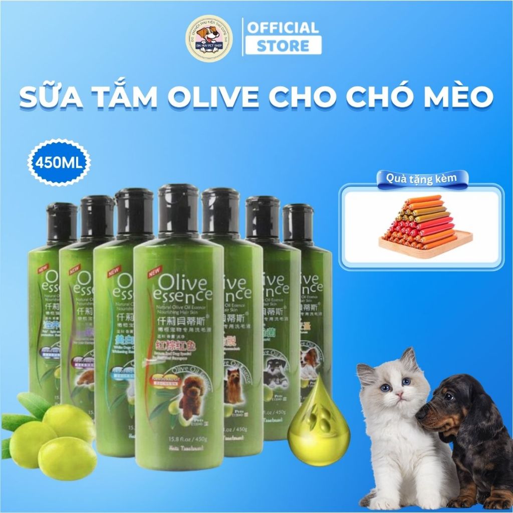 Sữa Tắm Cho Chó Mèo Olive 450ml