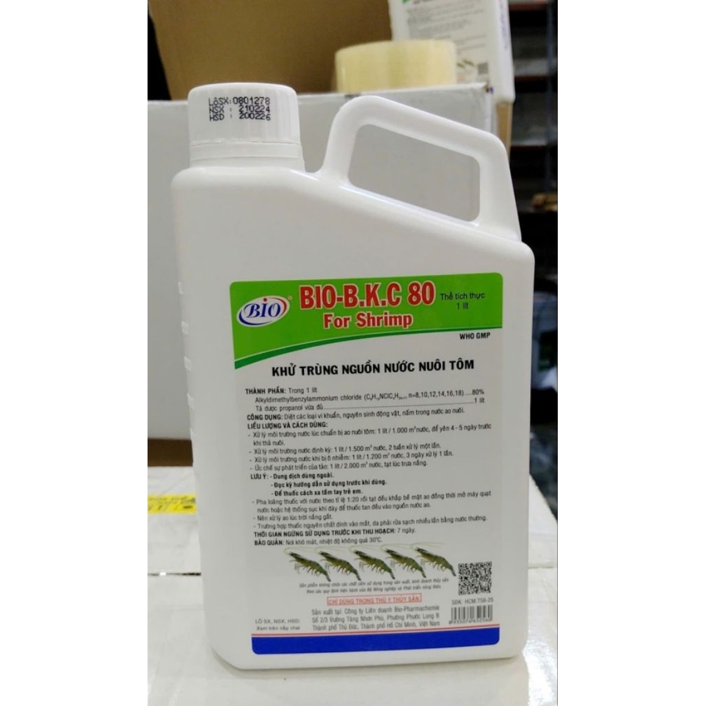 Bkc 80 d.iệt khuẩn ao nuôi tôm cá ( 1lit)
