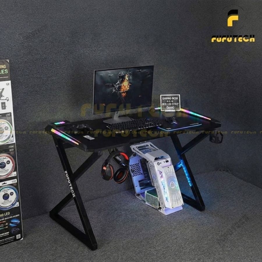 Bàn Gaming, Làm Việc 1m2, 1m4 X RAZER FUFUTECH, Thiết Kế Hiện Đại, Chắc Chắn, Tích Hợp Phụ Kiện Gaming | BigBuy360 - bigbuy360.vn