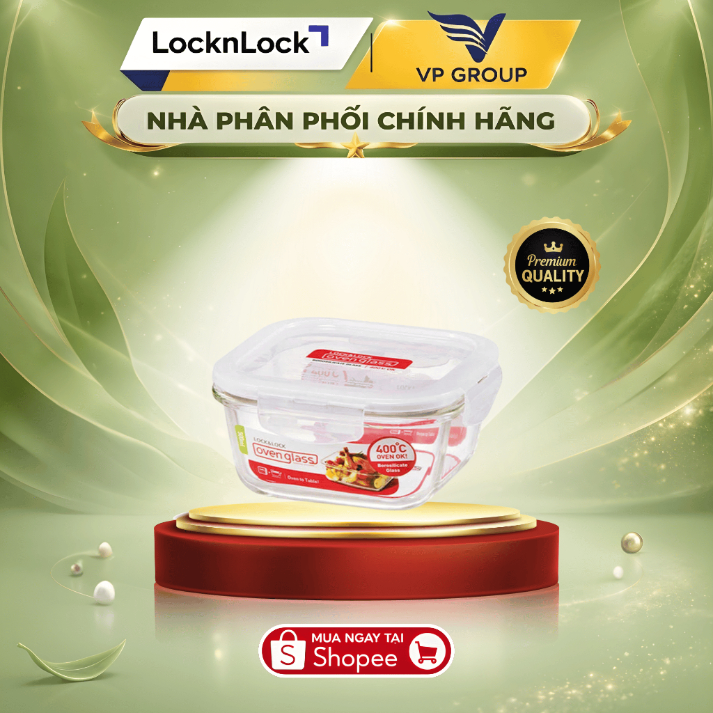 LLG214 - Hộp bảo quản thủy tinh hình vuông LocknLock 500ML