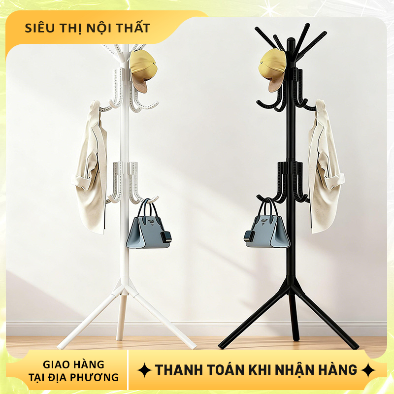 Giá Treo Quần Áo Chữ A 2 Tầng Có Bánh Xe Tiện Lợi, Nhỏ Gọn, Di Động Phù Hợp Mọi Không Gian
