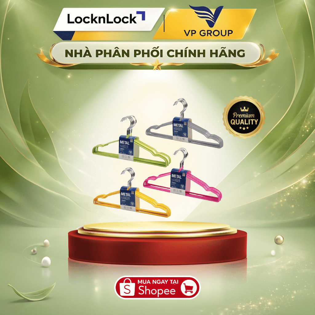 SET 10 MÓC TREO QUẦN ÁO LOCKNLOCK ETM376 - Hàng Chính Hãng (giao màu ngẫu nhiên)