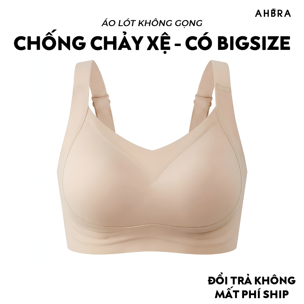 Áo Ngực Chống Xệ Mút Mỏng Không Gọng Nâng đỡ Vòng 1 Có BigSize AHBRA SA11