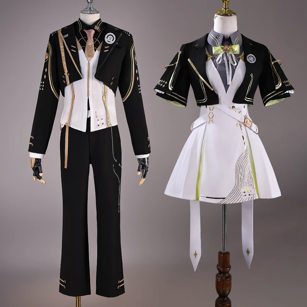 Wuthering sóng nam Rover Cosplay trang phục tóc kuy vĩnh cửu Spark đồng phục da mới trang phục vòng 