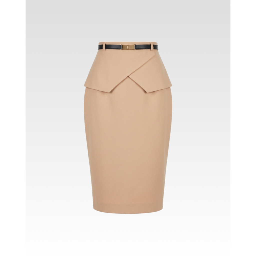 Chân váy peplum sang trọng tôn dáng Tặng Kèm BELT, may 2 lớp [VA006]