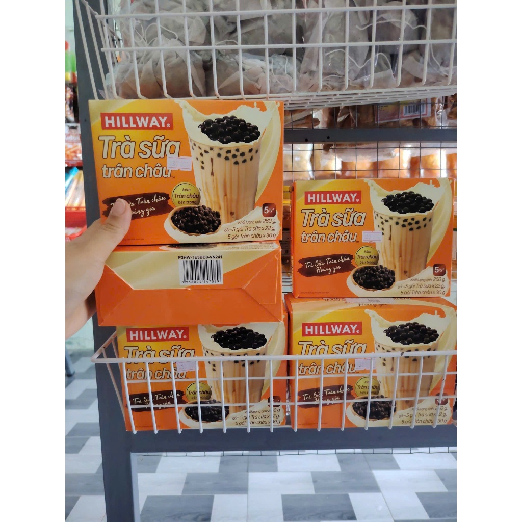 COMBO 10 Hộp trà sữa trân châu hoàng gia HILLWAY 260GR (5Ly /5 Gói Trà Sữa/5 Gói Trân Châu)