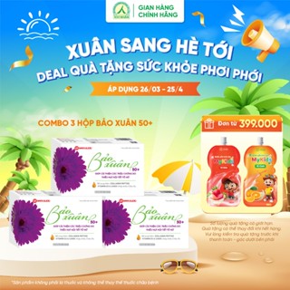 Combo 3 hộp Bảo Xuân 50+ hỗ trợ bổ sung nội tiết tố nữ - hỗ trợ làm đẹp, giảm sạm nám, giảm bốc hỏa, mất ngủ