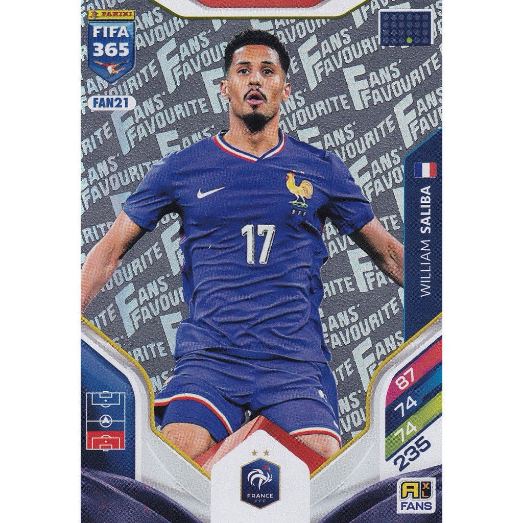William Saliba Fans Trắng PANINI FIFA365 2025/2026