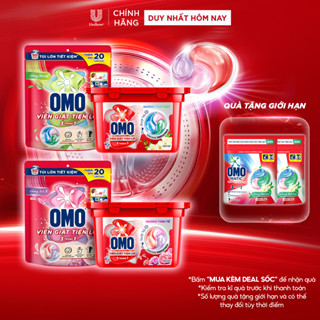 Combo Viên Giặt Tiện Lợi Omo 3 trong 1| Hộp 210g & Túi 50 viên