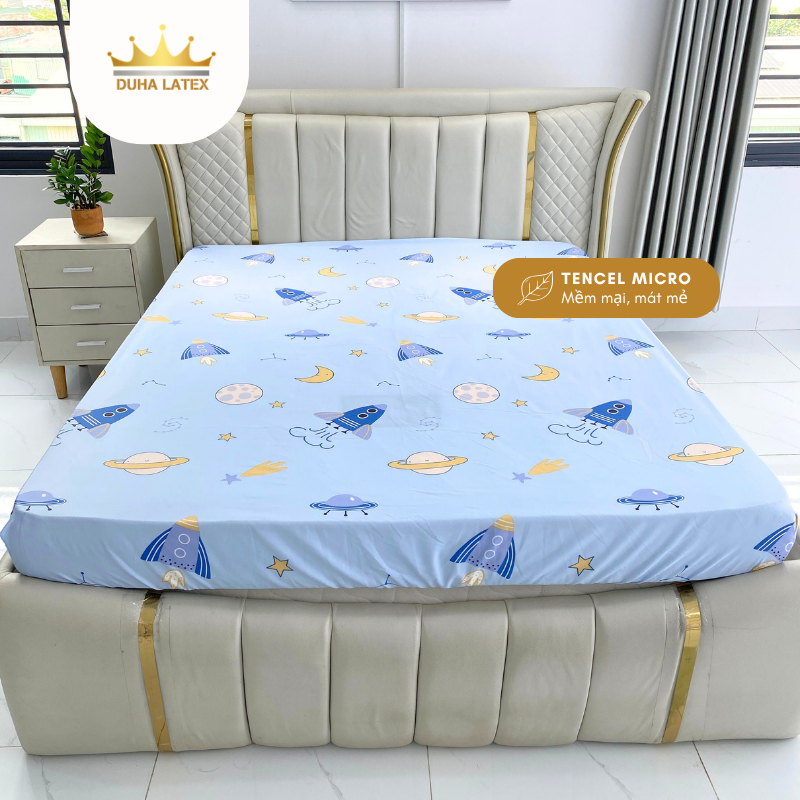 Bộ ga drap giường Tencel Micro cao cấp hàng mềm mịn, êm ái mát mẻ, ga nệm Tencel cao cấp DUHALATEX