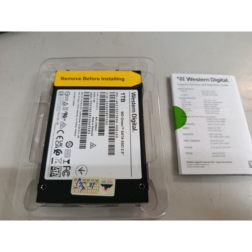 ổ SSD 2.5 WD Green mới chưa bóc tem, bảo hành chính hãng 3 năm