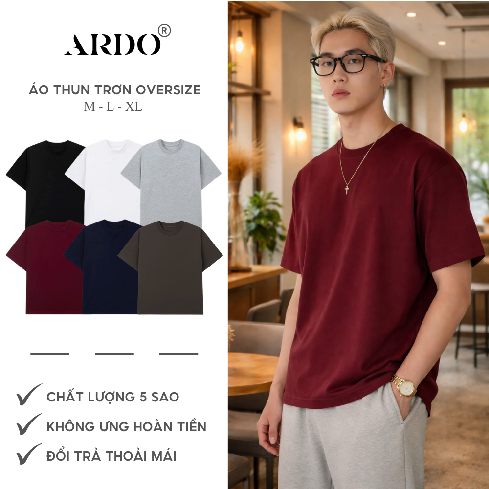 Áo Thun Cộc Tay Nam Nữ Form Oversize Wayne, Áo Thun Cổ Tròn Vải Cotton Premium Menswear
