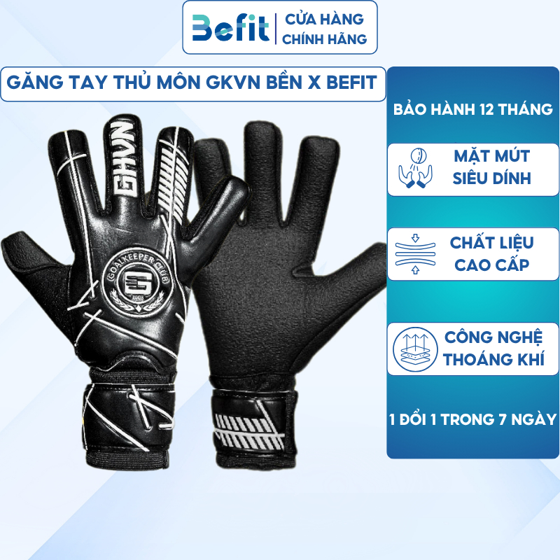 Găng tay thủ môn GKVN Bền chính hãng có xương tháo rời linh động, Găng tay bắt bóng có xương cao cấp