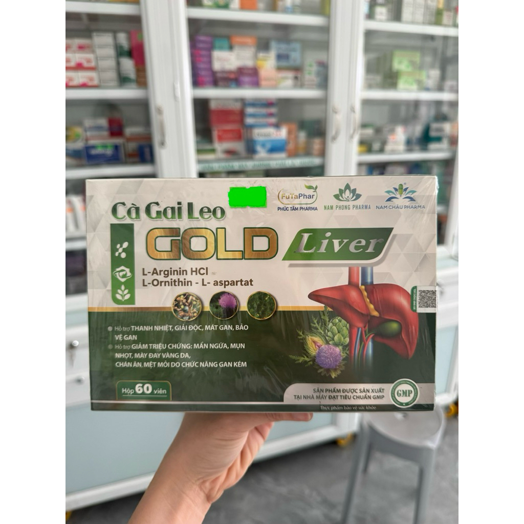 Viên uống giải độc gan Cà gai leo Gold liver - hộp 60 viên
