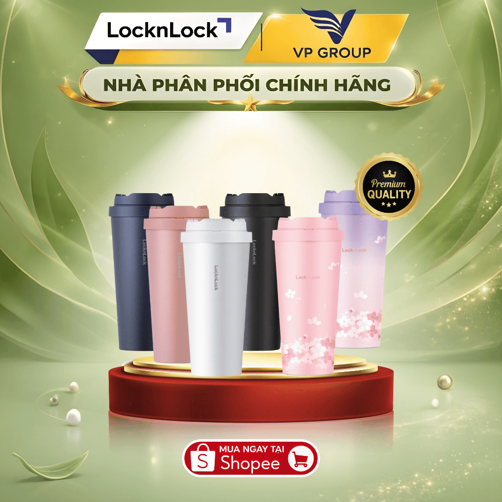 Ly giữ nhiệt LocknLock 550ml, Hàng chính hãng, thép không gỉ - LHC3249