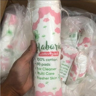 Bông tẩy trang Habaria Cotton Pads 80 miếng dày chắc không bụi