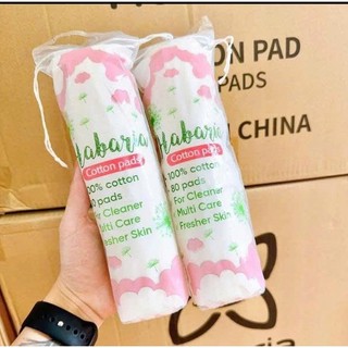 Bông tẩy trang Habaria Cotton Pads 80 miếng dày chắc không bụi