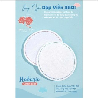 Bông tẩy trang Habaria Cotton Pads 80 miếng dày chắc không bụi