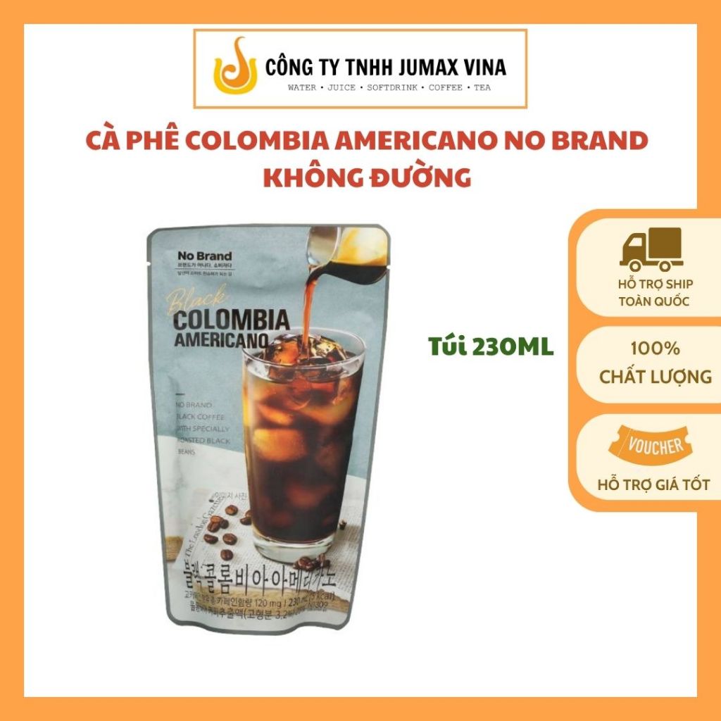 Cà Phê Colombia Americano No Brand Không Đường Túi 230Ml