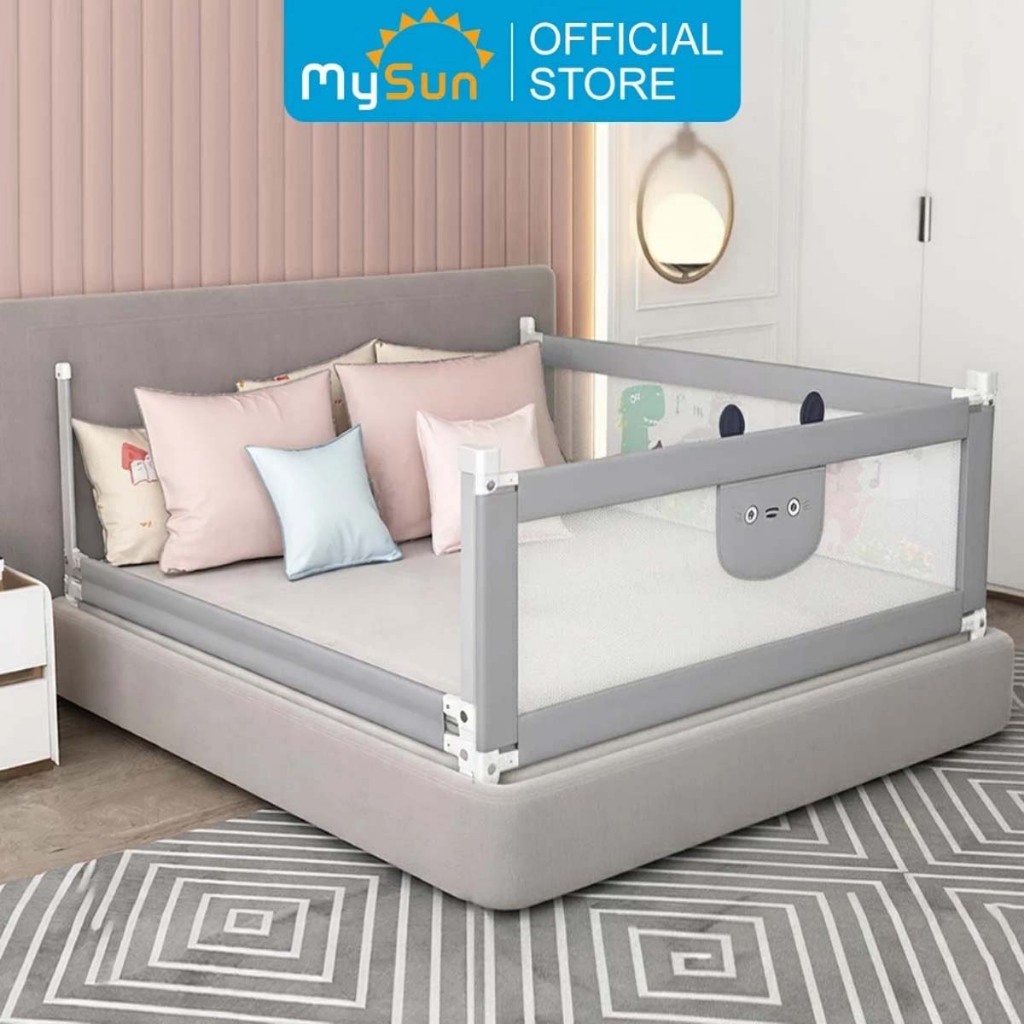 Thanh chắn giường cho bé dạng trượt kích thước 1m2 1m5 1m8 1m9 2m 2m2 chính hãng MySun Hamster