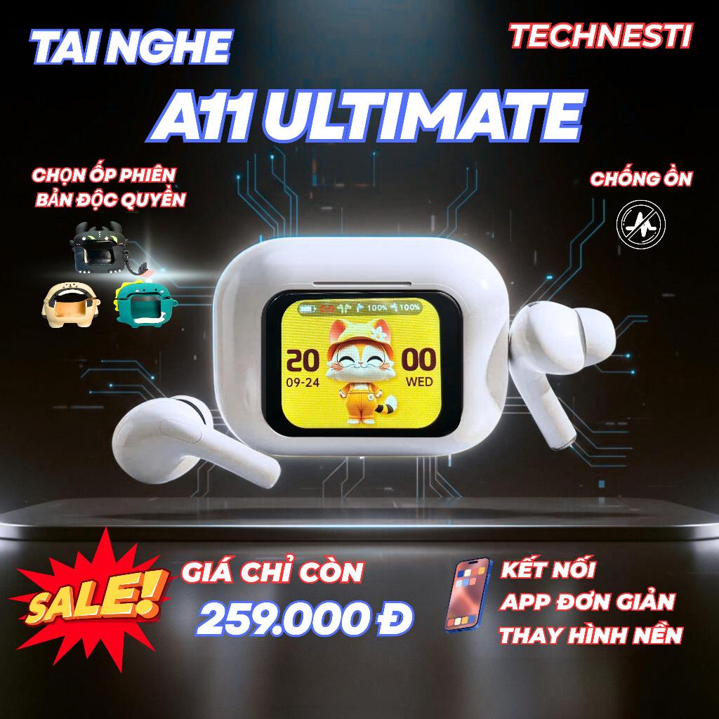 Tai Nghe A11 Ultimate ( nâng cấp pin) , Full viền màn hình 1.65 inch, Kết Nối App, Phù Hợp Mọi Máy