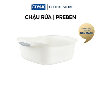 Chậu rửa | JYSK PREBEN | nhựa PP | trắng | R38xD34xC15cm