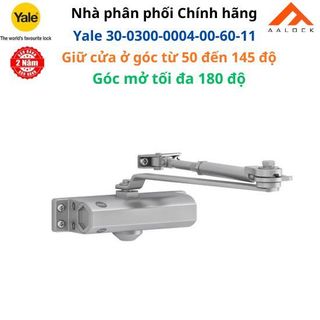 Tay co thủy lực Yale 30-0300-0004-00-60-11 có giữ cửa- tay đẩy hơi, cùi chỏ cao cấp của Mỹ- NPP AALock