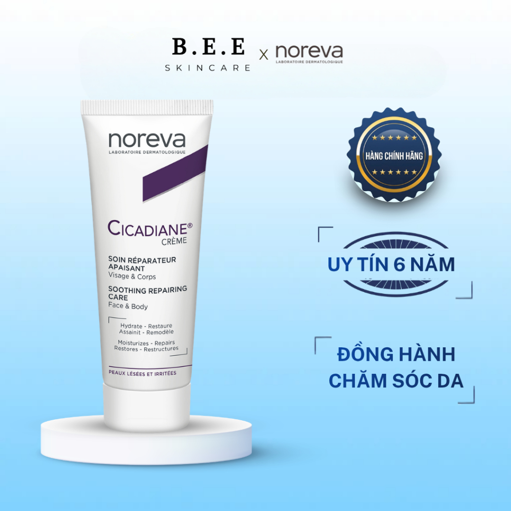 [HÀNG CÔNG TY] Kem Dưỡng. Noreva Cicadiane Cream Soothing Repairing Care Phục Hồi, Làm Dịu, Dưỡng Ẩm