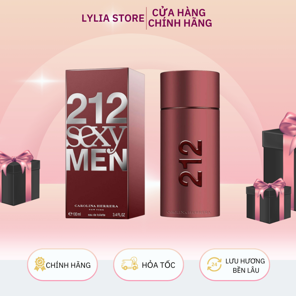 [𝐀𝐮𝐭𝐡𝐞𝐧𝐭𝐢𝐜] Nước Hoa Nam Ca.rolina He.rrera 212 Sexy Men. Full Box