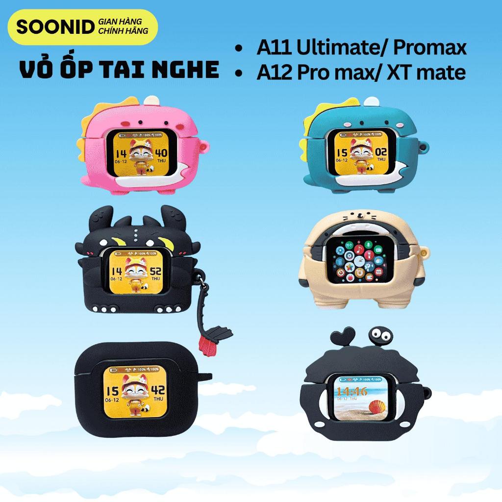 Vỏ Ốp Tai Nghe A11,A12 Ultimate/Pro max/ XT mate/ Pro Chất Liệu Sillicon Dẻo Bảo Vệ Hộp Sạc Tai Nghe