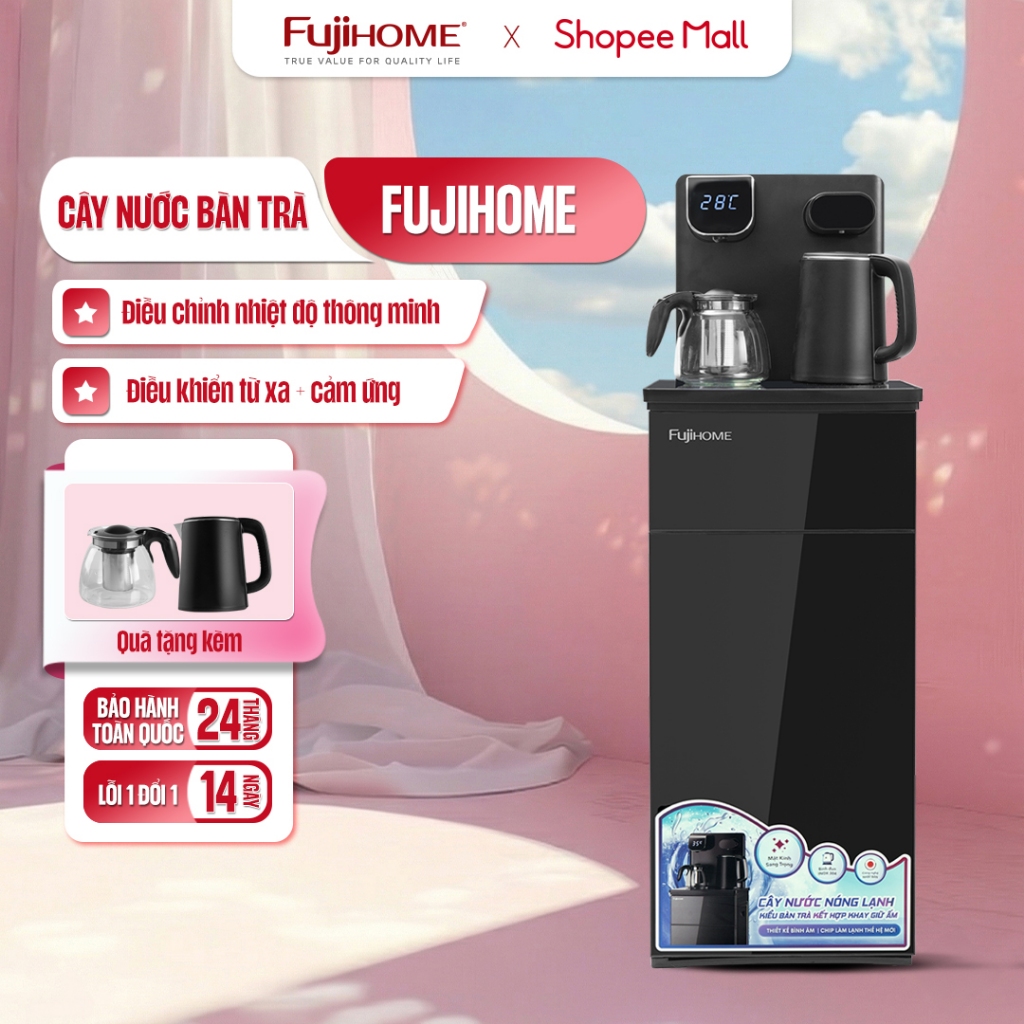 Cây nước nóng lạnh bàn trà, cafe Fujihome nhập khẩu, máy nước nóng lạnh bình âm điều khiển từ xa cài đặt nhiệt độ sôi | BigBuy360 - bigbuy360.vn