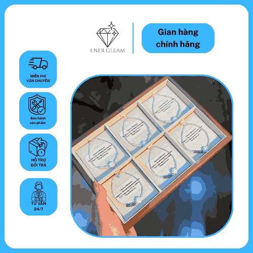 Lắc Tay Bạc Nữ Hạt Bi Vỡ Ener Gleam