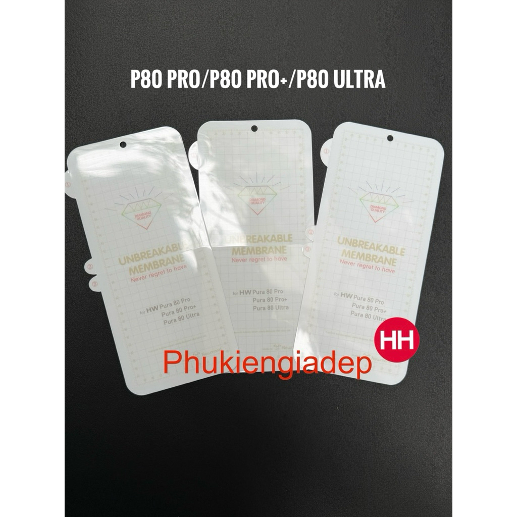 Dán dẻo PPF Huawei Pura P80 Pro , P80 Pro+, P80 Ultra trong suốt, chống xước bảo vệ màn hình ( mặt t
