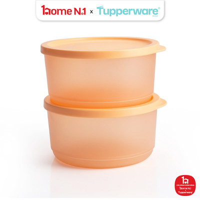 [RT] Bộ 2 hộp đựng thực phẩm Tupperware trữ khô và mát Stacking Round Medium 530ml