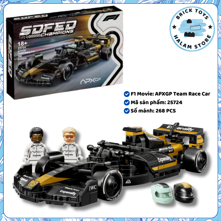 [NEW 2026] Mô hình xe đua Speed Champions F1 Movie APXGP Team Race Car 25724