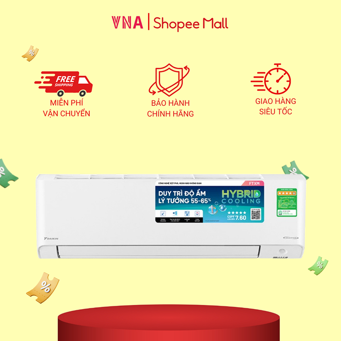 GIAO HỎA TỐC - FTXM25XVMV - Điều hòa Daikin 2 chiều Inverter 9200 BTU FTXM25XVMV