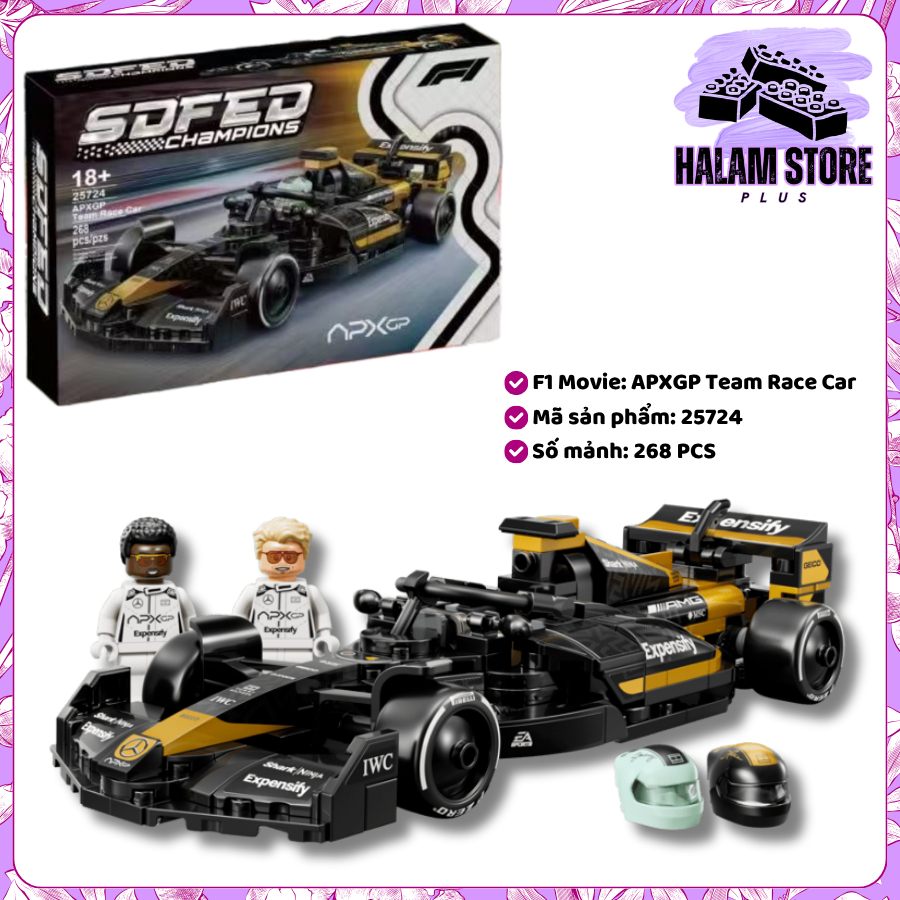 [MỚI 2026] Mô hình xe đua Speed Champions F1 Movie APXGP Team Race Car 25724