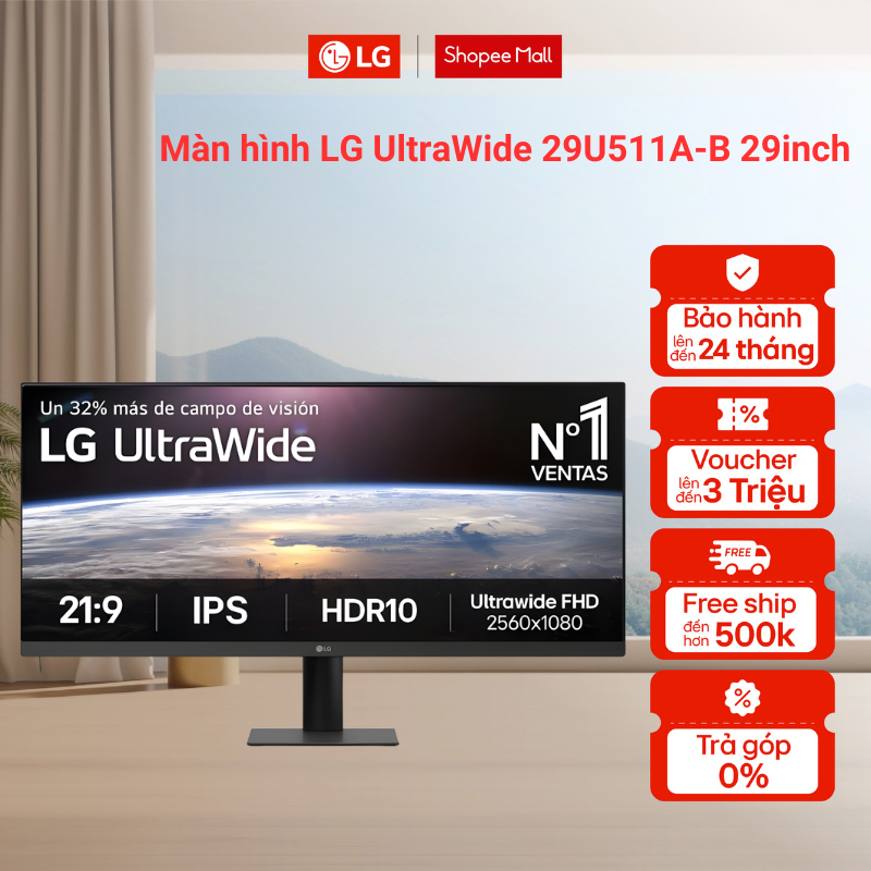 Màn hình LG UltraWide 29U511A-B (2560x1080) 29inch /IPS - 2K - 100Hz - 5ms - USB Type C