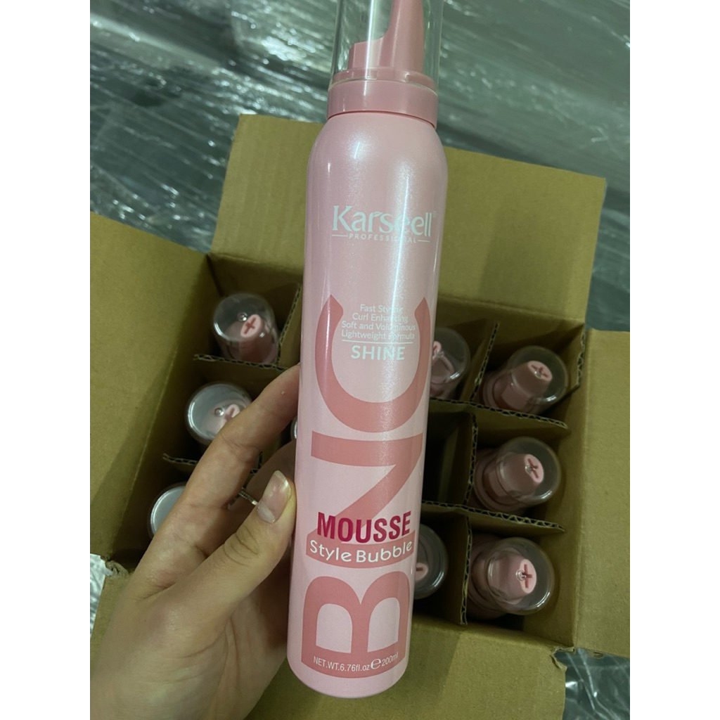 Gôm Bọt Giữ Nếp Tóc Karseell BNC (Mousse Style Bubble) 200ml