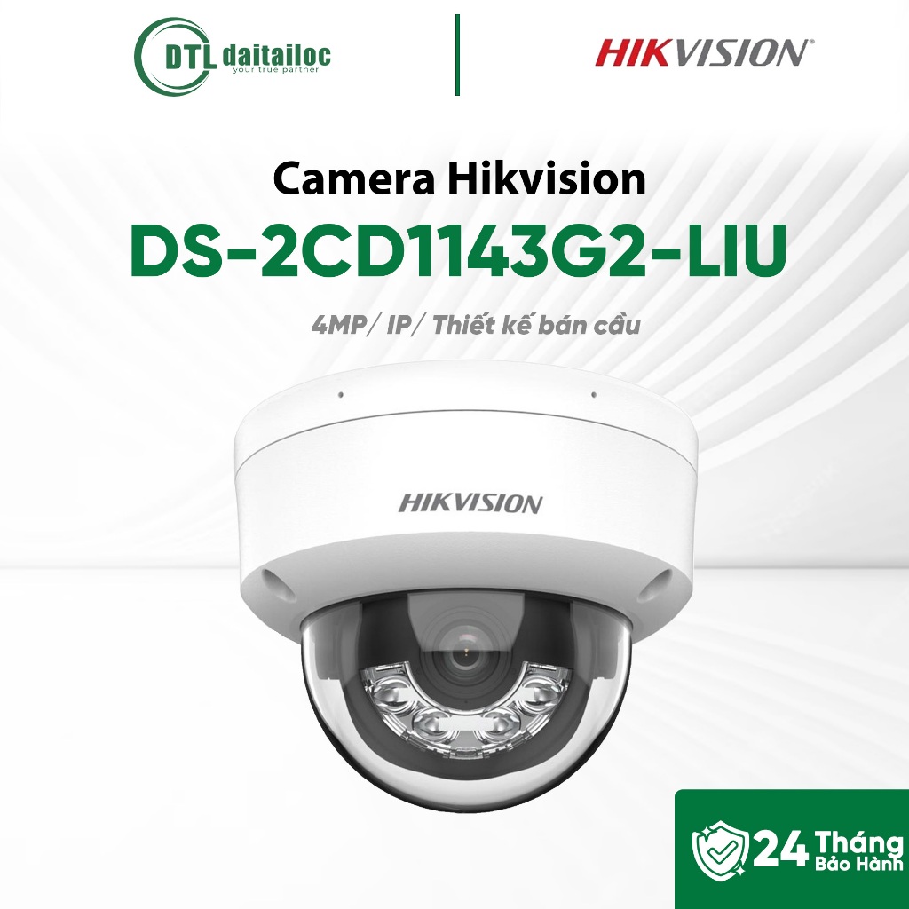 Camera Hikvision DS-2CD1143G2-LIU (4MP/ IP/ THIẾT KẾ BÁN CẦU) | Chính Hãng | Bảo Hành 24 Tháng