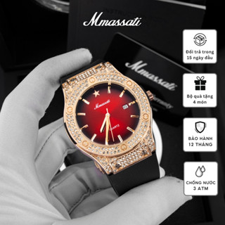 [ AFF ] N286 - Đồng Hồ Nam Pin Mmassati, form Hub sang trọng, chống nước tốt, size vừa, bộ khóa chữ H thông minh