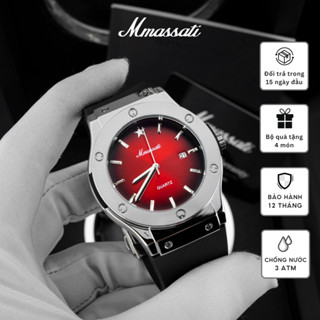[ Aff ] Đồng Hồ Nam Pin Mmassati, form Hub sang trọng, chống nước, size vừa, bộ khóa chữ H thông minh