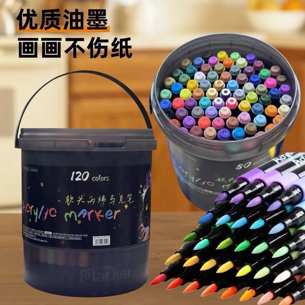 Bộ 120 bút màu Acrylic Marker nhiều màu