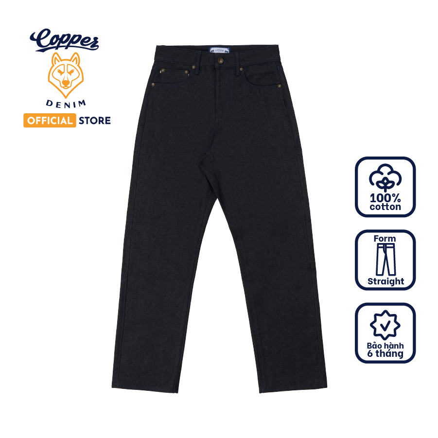 [NEW] Quần Jeans Nam 14.5 Oz - raw selvedge denim, dáng straight, màu diamond blue - Copper Denim