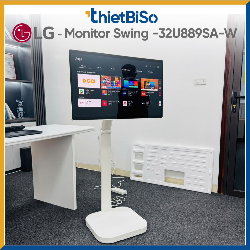 Màn hình thông minh LG Smart Monitor Swing 32U889SA-W 31.5 inch 4K -UHD IPS màn hình cảm ứng- Bảo hà