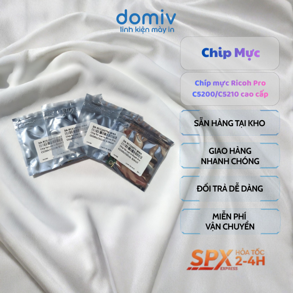 Chip Mực Ricoh Pro C5200 C5210 Ricoh Nhận Nhanh Cao Cấp 1 Cái Cho Pro C5200 C5210 Laser Màu