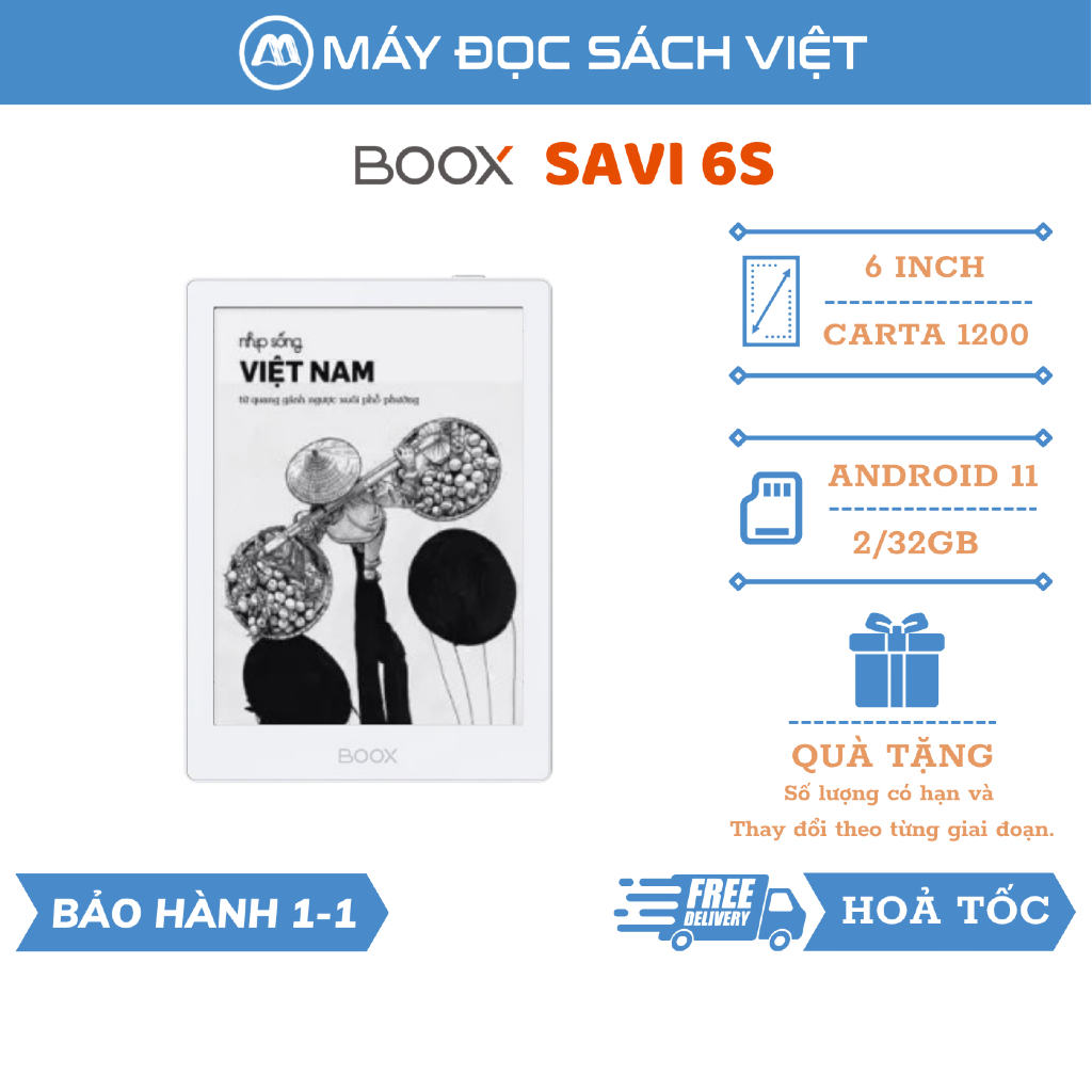 Máy đọc sách Boox SAVI 6S | Chính Hãng