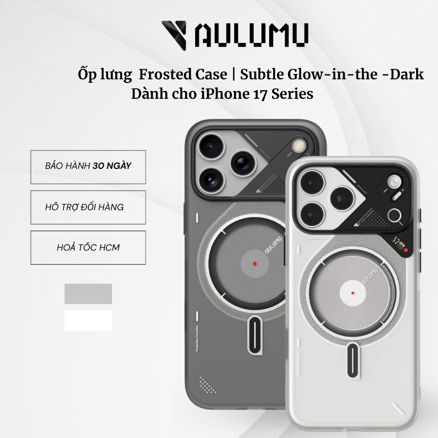 AULUMU Ốp lưng  Frosted Case | Subtle Glow-in-the -Dark Dành cho iPhone 17 Series
